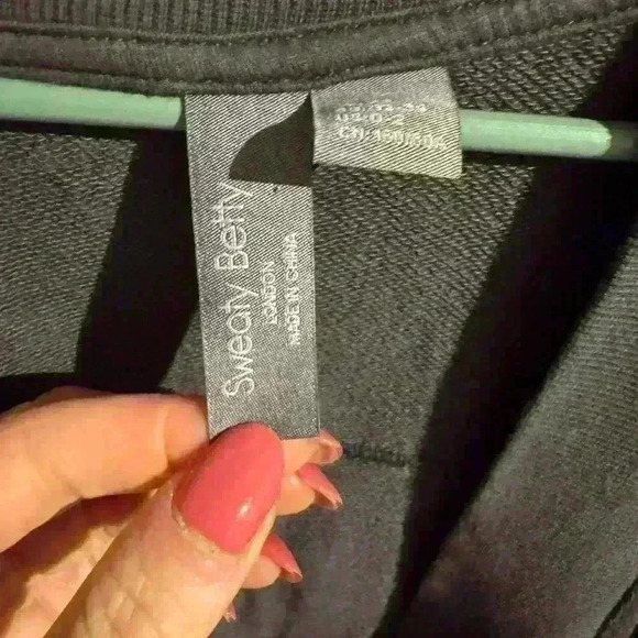 SWEATY BETTY CORA Grey Organic Cotton SWEATSHIRT Cardigan X-Small - Picture 6 of 15